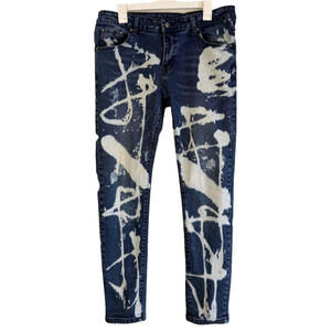 Fly Youth Designer Mens Jeans Sz 36 Bleach Wash